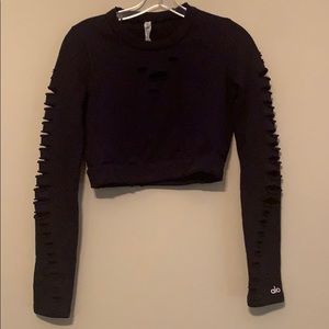 Alo yoga ripped warrior sweatshirt